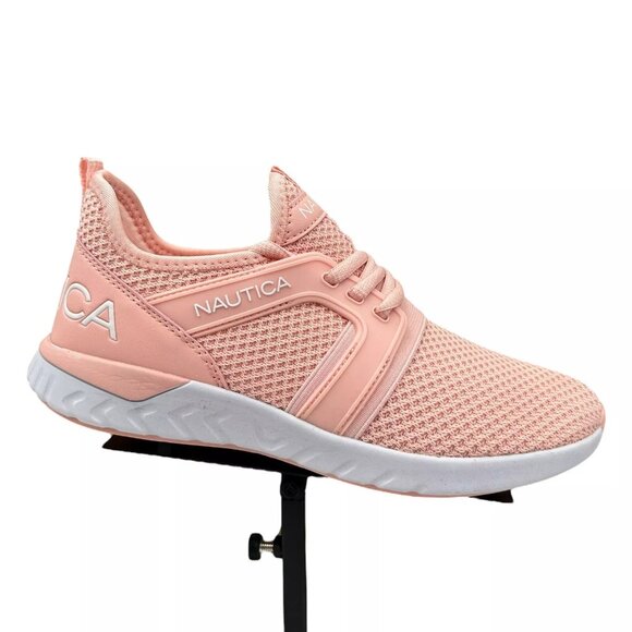 Nautica Youth Girl's Casual Sneakers Size 4 Blush Pink Lightweight Lace up Shoes - Picture 1 of 16